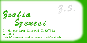 zsofia szemesi business card